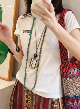 PKH.HK特夏季文荐BI入刚需 精致休闲精梳棉刺绣LOGO气质短袖白T恤