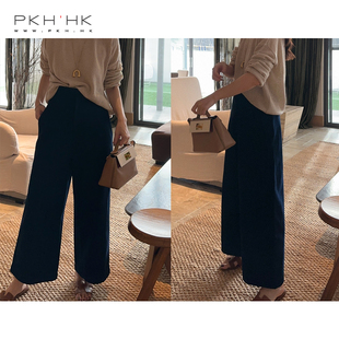 PKH.HK特新品 私服大爱老粉入经典藏青牛仔九分笔挺时装阔腿裤