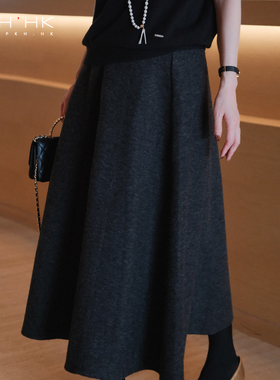 PKH.HK 特 时髦不流俗冬季穿搭精致立体拼接灵动大裙摆半裙伞裙