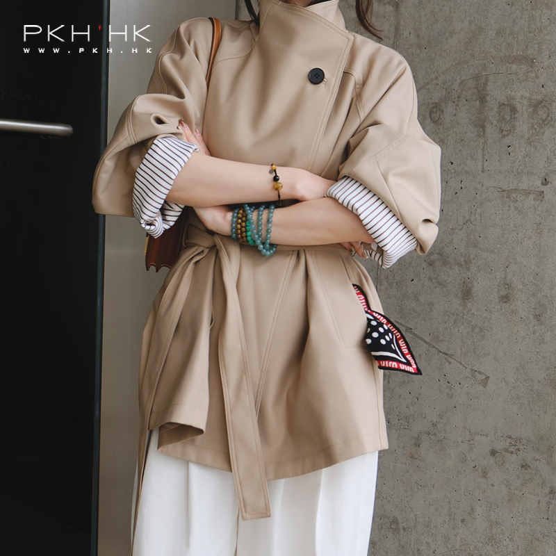 PKH.HK特2025 自留长短款版型WAN美挺括翻袖造型日杂经典风衣