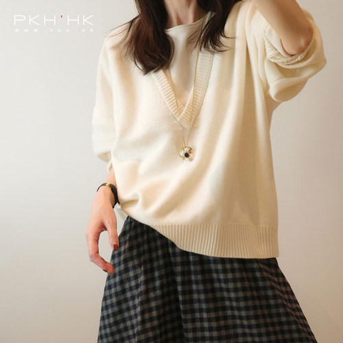 细节精致厚暖羊毛背心两件套毛衣