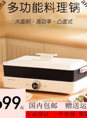 日本amadana烤肉盘家用电烤盘烧烤炉火锅涮烤一体无烟烤鱼料理锅