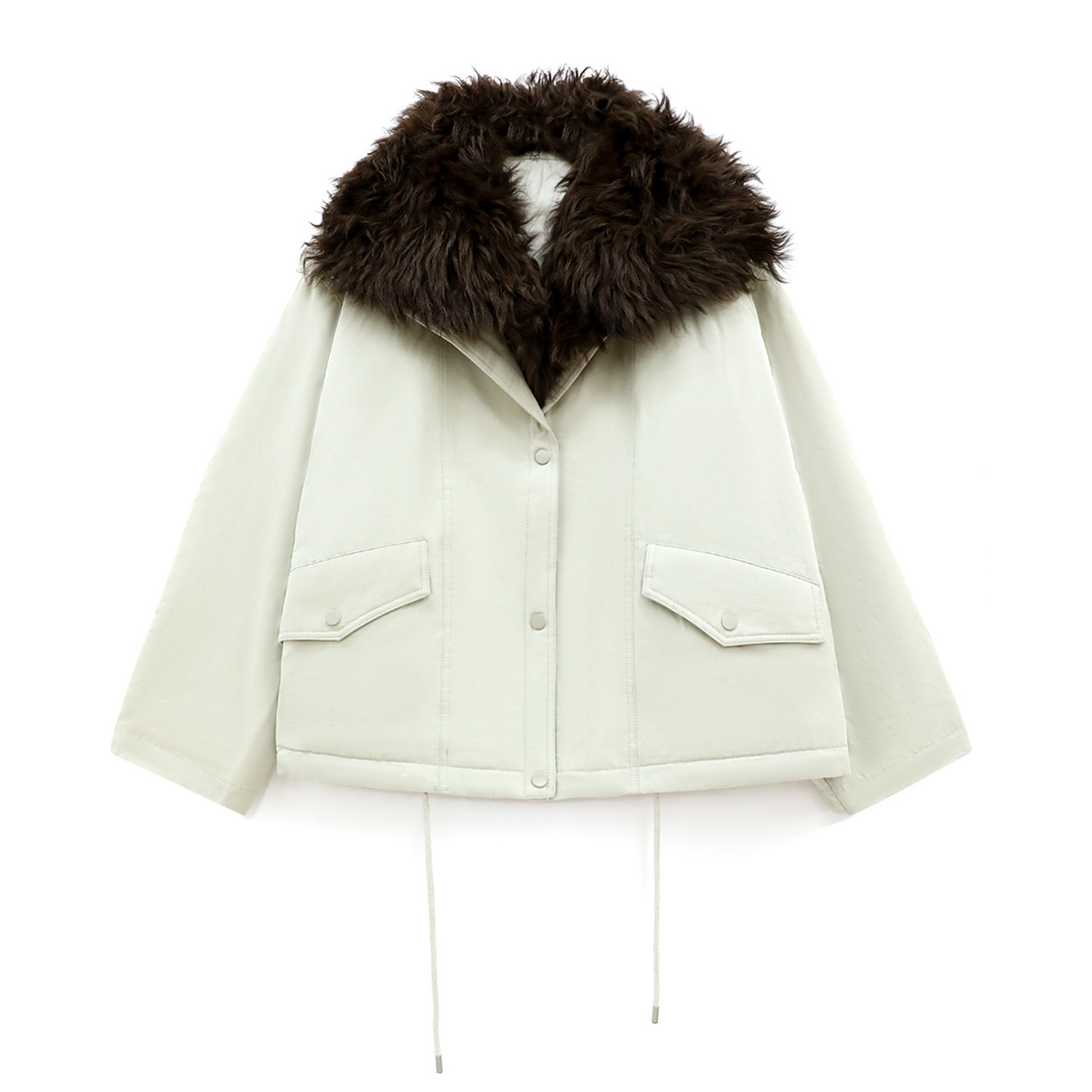 【月夜奏鸣】巴恩派克羊卷毛皮草白鹅绒羽绒服高级感派克外套女潮,女装/女士精品,短外套,淘宝优惠券,粉丝福利购,淘宝优惠卷