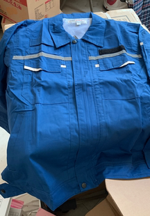 无字金海岸港口工作服金港湾广利港夏季春秋蓝桔色黄色长袖工作服