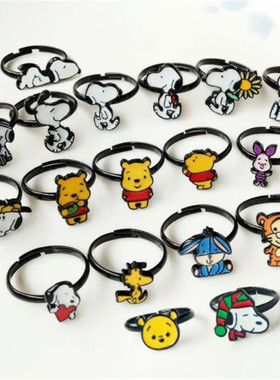 开口戒指日韩可爱史努比跳跳虎