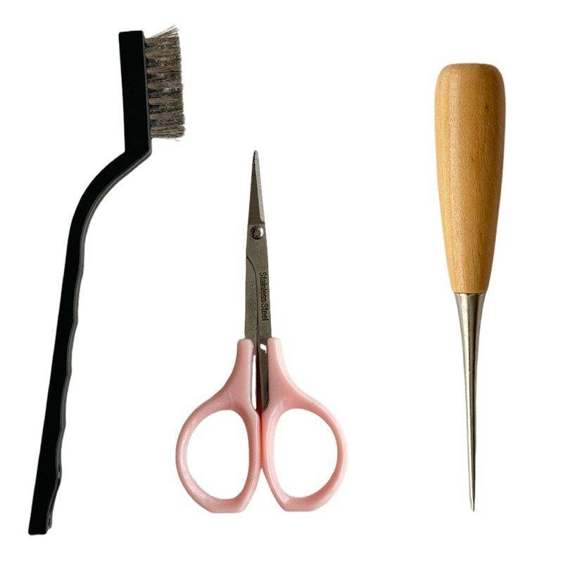 钢丝刷修毛尖剪刀木柄圆锥子扭扭棒毛绒娃娃手工diy工具套装学生,玩具/童车/益智/积木/模型,娃娃/配件/着替,淘宝优惠券,粉丝福利购,淘宝优惠卷