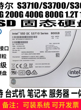 英特尔sata接口S3710S3700S3610100g200g400gSSD固态硬盘非1t2t