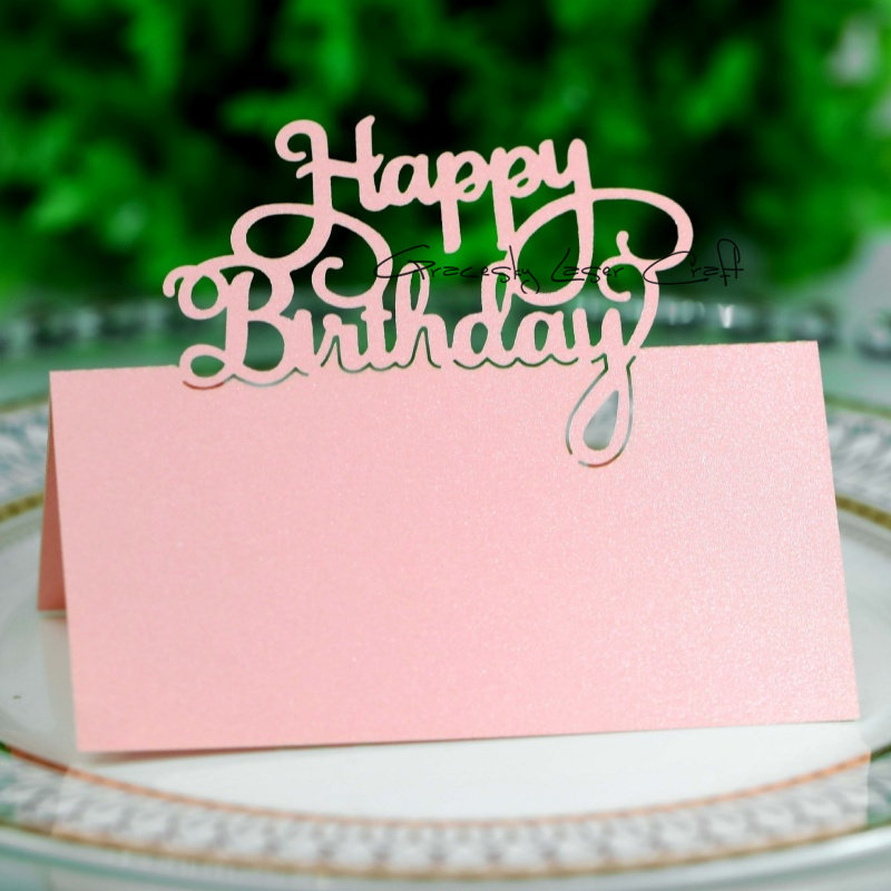 20张嘉宾席位牌happy birthday台卡桌卡生日派对名字桌牌坐席卡