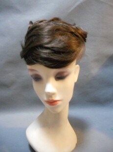 影楼造型新娘盘头假发片复古蓬松刘海古装发髻发包舞台演出斜刘海