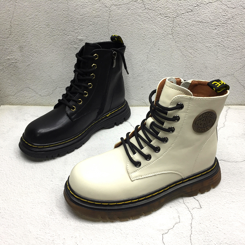 薄绒舒适短筒学院风马丁靴