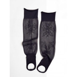 knits market 67A 蕾丝感透感踩脚蹬脚袜套多色 21S