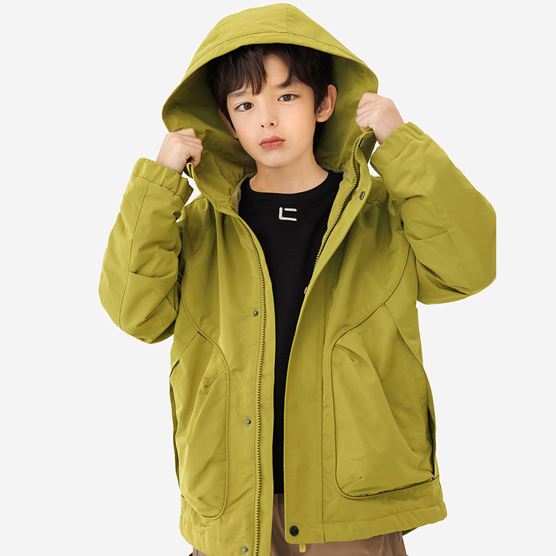 纯一良品男童加绒冲锋衣登山防风