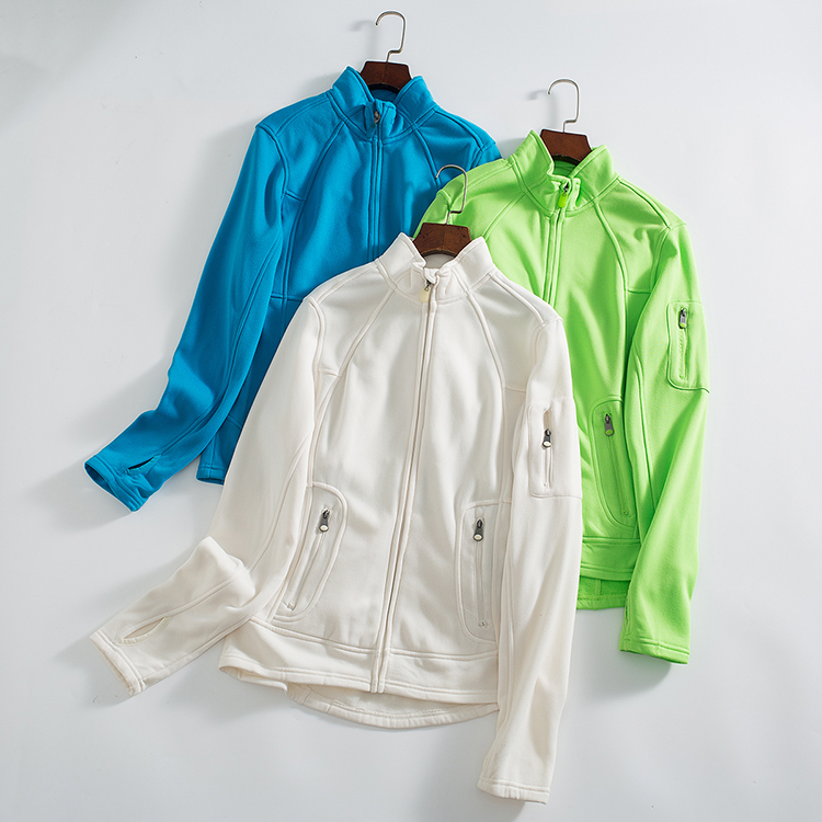 户外运动加绒保暖修身弹力外套女