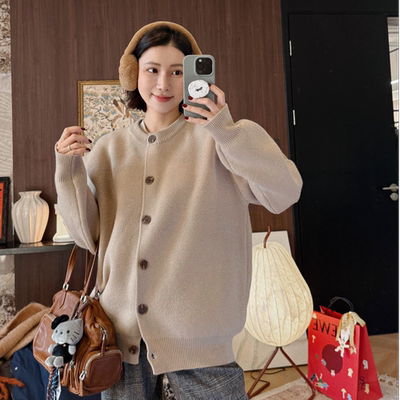 【MGDM】1181克！超厚保暖miu系绵羊毛加厚针织毛衣女秋冬YSA0426