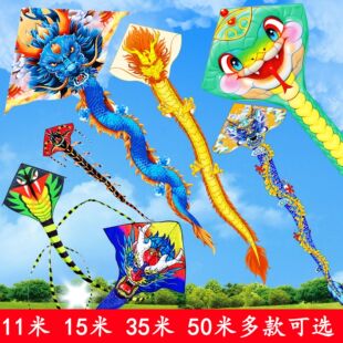 蜈蚣风筝2025新款成人专用高档大型青蛇长尾微风易飞龙形潍坊风筝