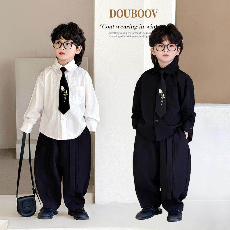 儿童长袖衬衫2025春季新款男童百搭宽松纯色棉衬衣宝宝西服内搭潮,童装/婴儿装/亲子装,衬衫,淘宝优惠券,粉丝福利购,淘宝优惠卷