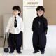 新款 2025春季 男童百搭宽松纯色棉衬衣宝宝西服内搭潮 衬衫 儿童长袖