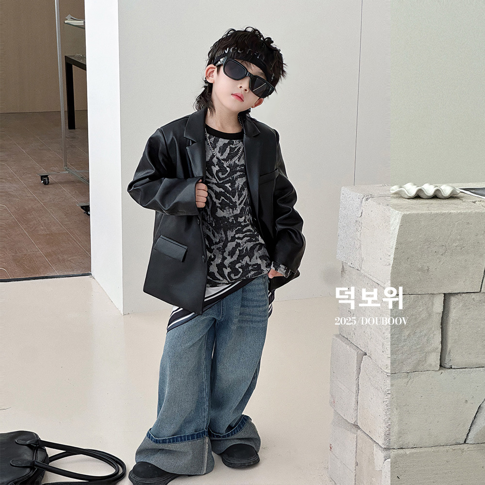 男童皮衣外套2025秋季新款儿童帅气西服夹克皮衣宝宝韩版机车服