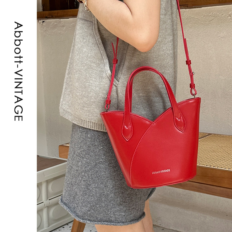 【6折清仓】【小郁金香】小众设计原创单肩手提包女包夏季新款