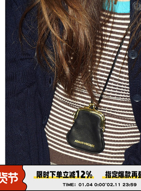 AbbottVINTAGE【迷你小夹包】皮革mini小小包挂脖装饰小包小铰包