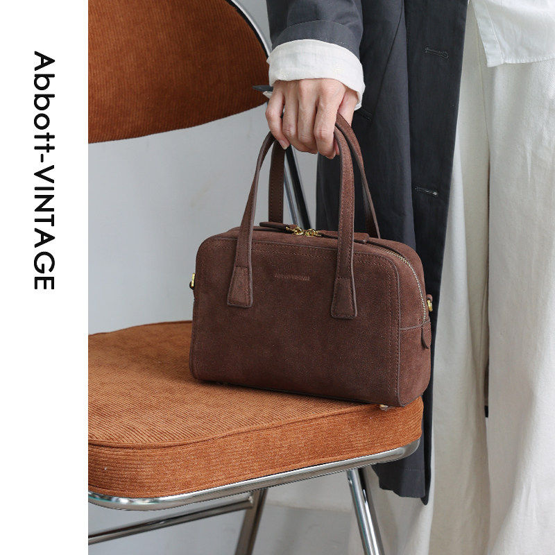 【8折清仓】【磨砂豆腐包】原创设计磨砂牛皮单肩斜挎手提包