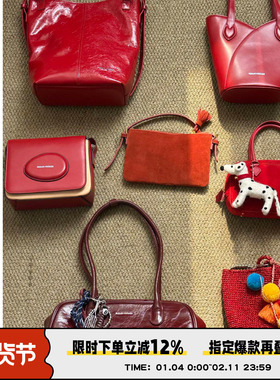 AbbottVINTAGE【新年红合集】复古原创红色包包简约女包