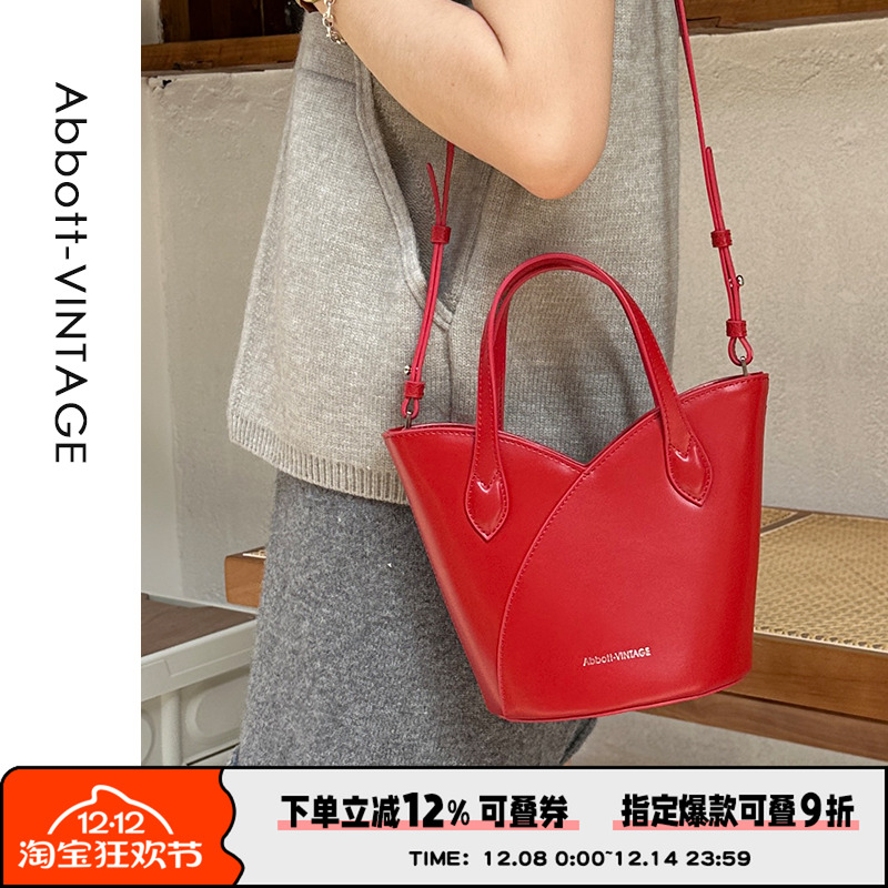 【8折清仓】【小郁金香】小众设计原创单肩手提包女包夏季新款