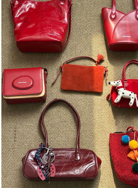 AbbottVINTAGE【新年红合集】复古原创红色包包简约女包