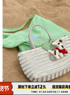 Abbott Vintage【周末旅行】植鞣牛皮编织包法式腋下单肩斜挎女包