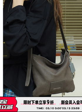 AbbottVINTAGE【大吐司方包】复古头层牛皮单肩简约包轻薄原创秋
