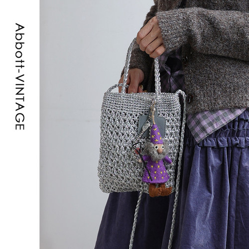 小众编织包手提单肩斜挎包