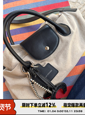 AbbottVINTAGE【亚麻托特包】高颜值牛皮通勤大容量包电脑包中性