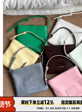 AbbottVINTAGE【小吐司方包】复古头层牛皮单肩斜挎小包轻薄