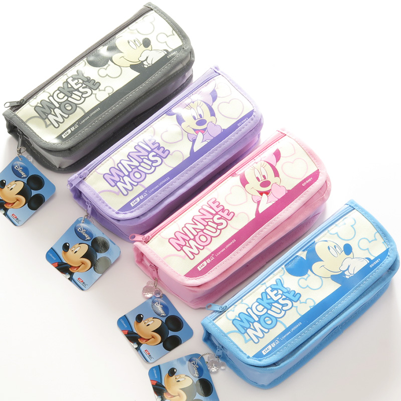学生款通用笔袋文具收纳袋 联众迪士尼米奇米妮文具袋笔袋