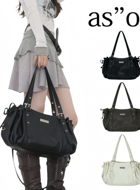 韩国ASON枕头包机车饺子包百搭通勤单肩斜挎手提包大容量腋下包