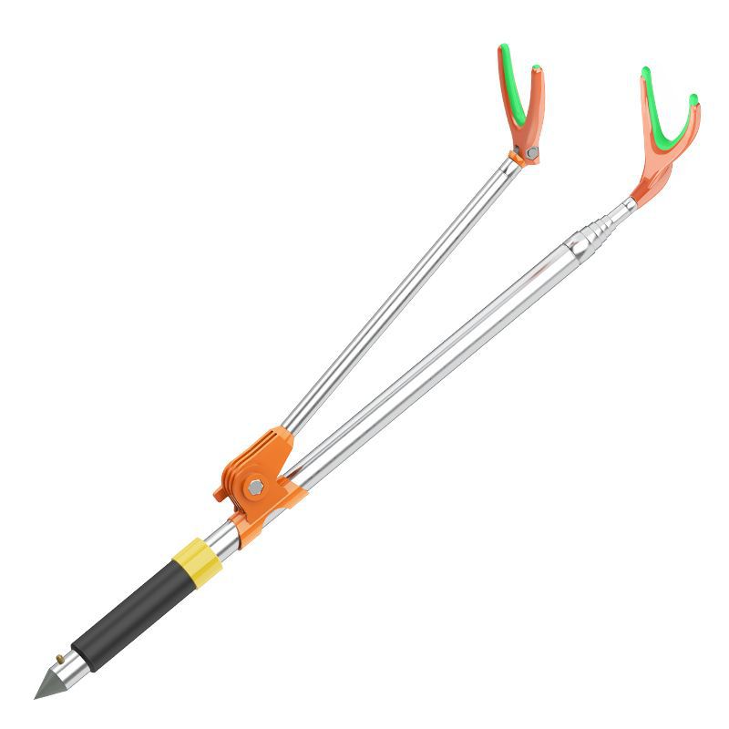 不锈钢钓鱼支架多功能鱼竿架地插台钓支架鱼竿炮台支撑架