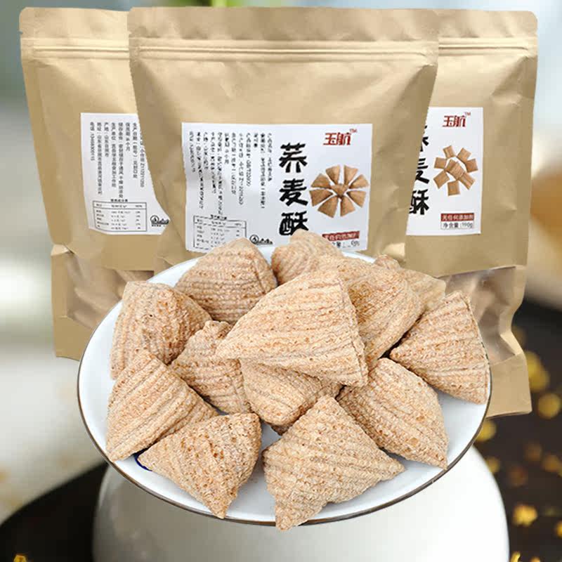 甜香酥脆的老式荞麦酥 小包装60g 非油炸特产三角酥爆米花玉米