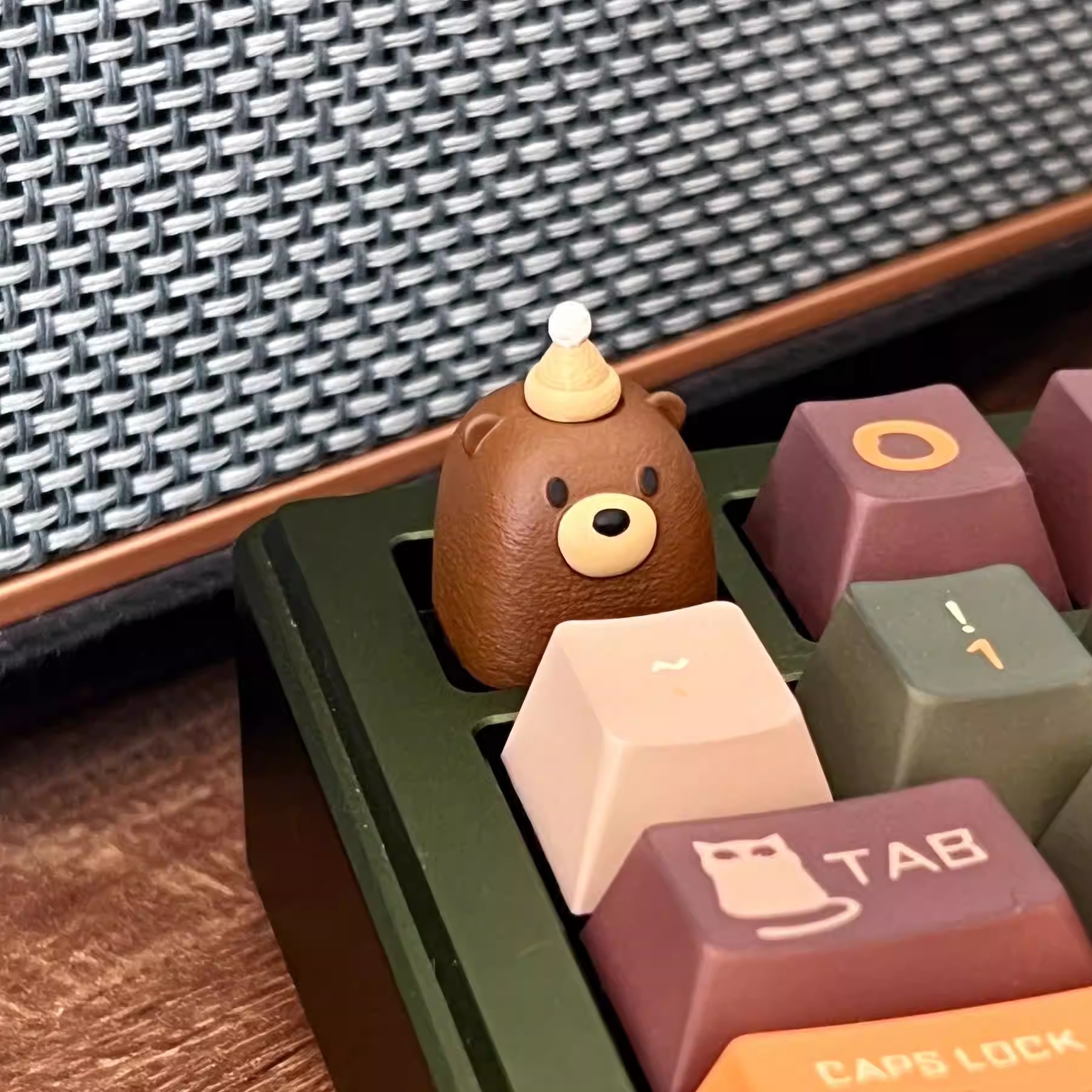 手工树脂创意键帽个性键帽小熊