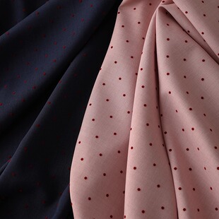 童装 ins韩风2.5mm波点植绒西装 装 裤 面料diy发圈布料垂坠 外套裙装