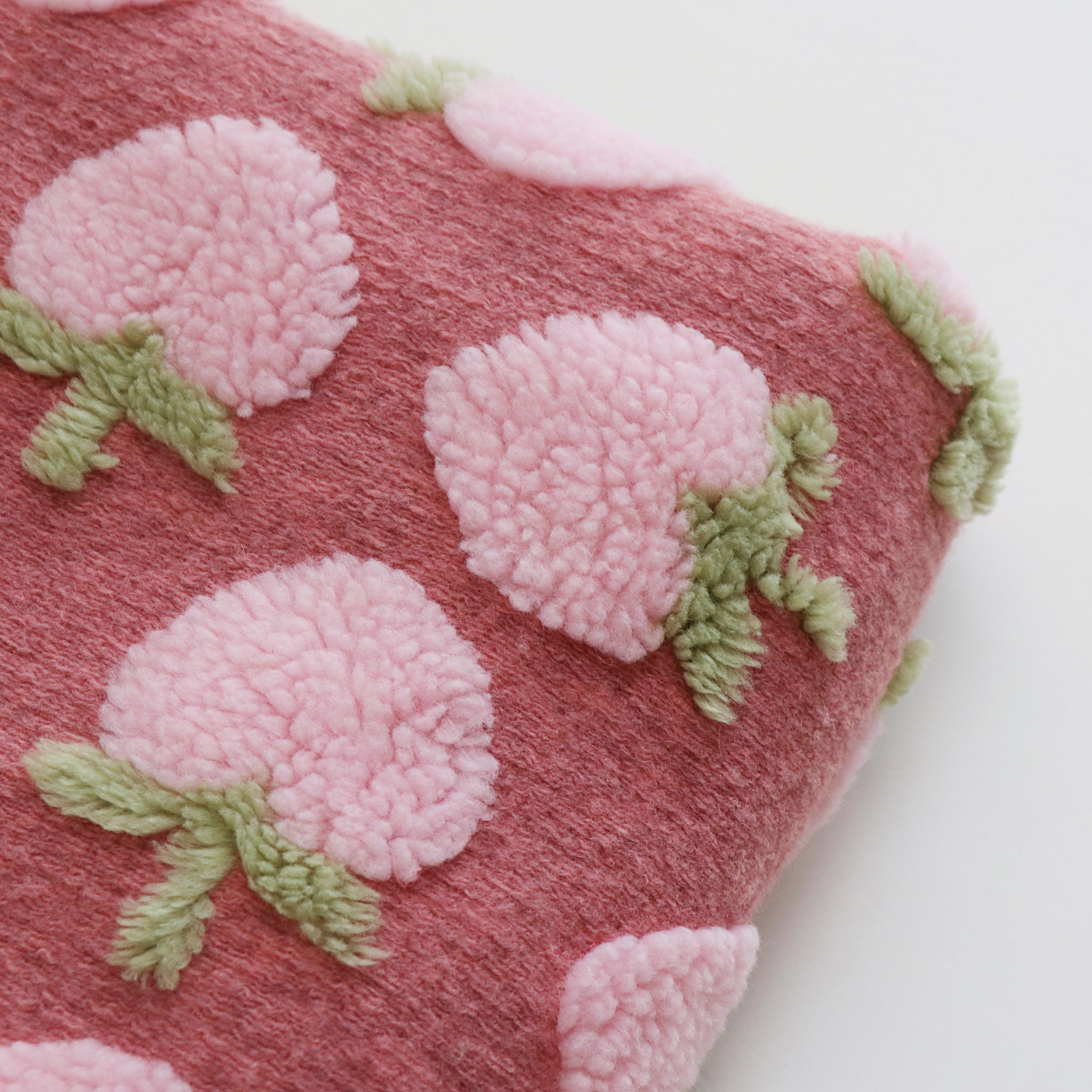 可爱桃子提花秋冬外套卫衣布料