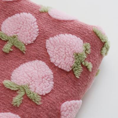 可爱桃子提花秋冬外套卫衣布料