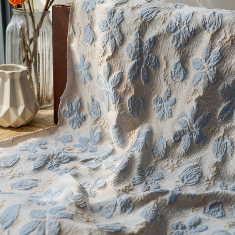 浮雕泡泡挺括女装色织大提花面料锦涤蓝灰小清新箱包布料,居家布艺,海绵垫/布料/面料/手工diy,淘宝优惠券,粉丝福利购,淘宝优惠卷