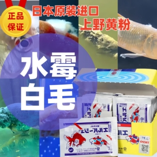 日本进口正品上野黄粉观赏鱼万能疾病治疗白点净水霉病专治鱼药