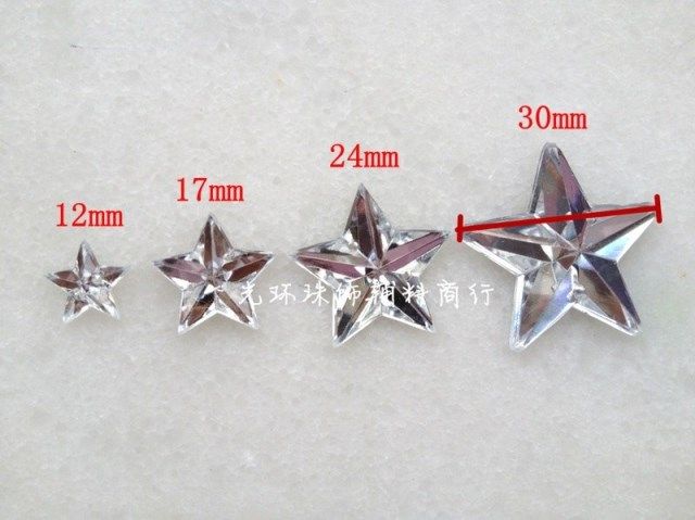 DIY五角形手缝钻 12mm16mm24mm30mm五角星亚克力钻 多色可选,饰品/流行首饰/时尚饰品新,其他DIY饰品配件,淘宝优惠券,粉丝福利购,淘宝优惠卷