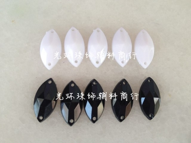 diy马眼形黑色手缝钻