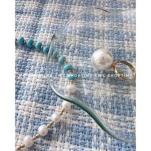 MG SHOPTIME韩ins时尚小众设计单颗大珍珠开口戒指指环