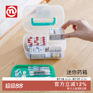 NAKAYA日本进口迷你小药箱家用便携药品收纳盒急救箱工具箱医药箱