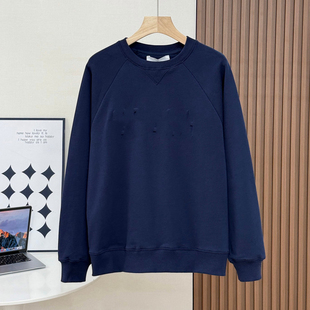 圆领长袖 经典 女士秋冬新款 男士 卫衣纯棉毛圈宽松立体字母 情侣款