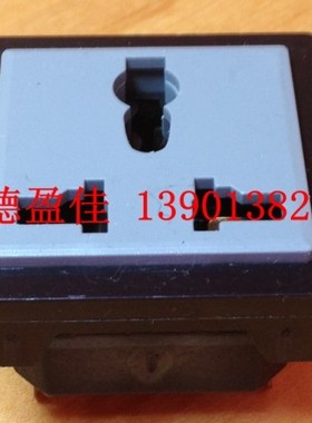 AC交流电源插座 灰色三芯多功能插座