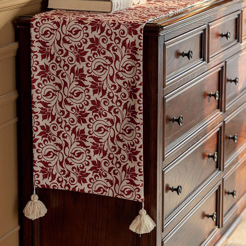 时尚餐边柜客厅氛围感北欧式桌布床尾巾流苏结婚喜庆茶几盖巾,居家布艺,桌旗,淘宝优惠券,粉丝福利购,淘宝优惠卷